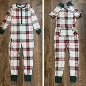 Hearth & Hand Magnolia Holiday Plaid Onesie Adult Pajamas Size Medium